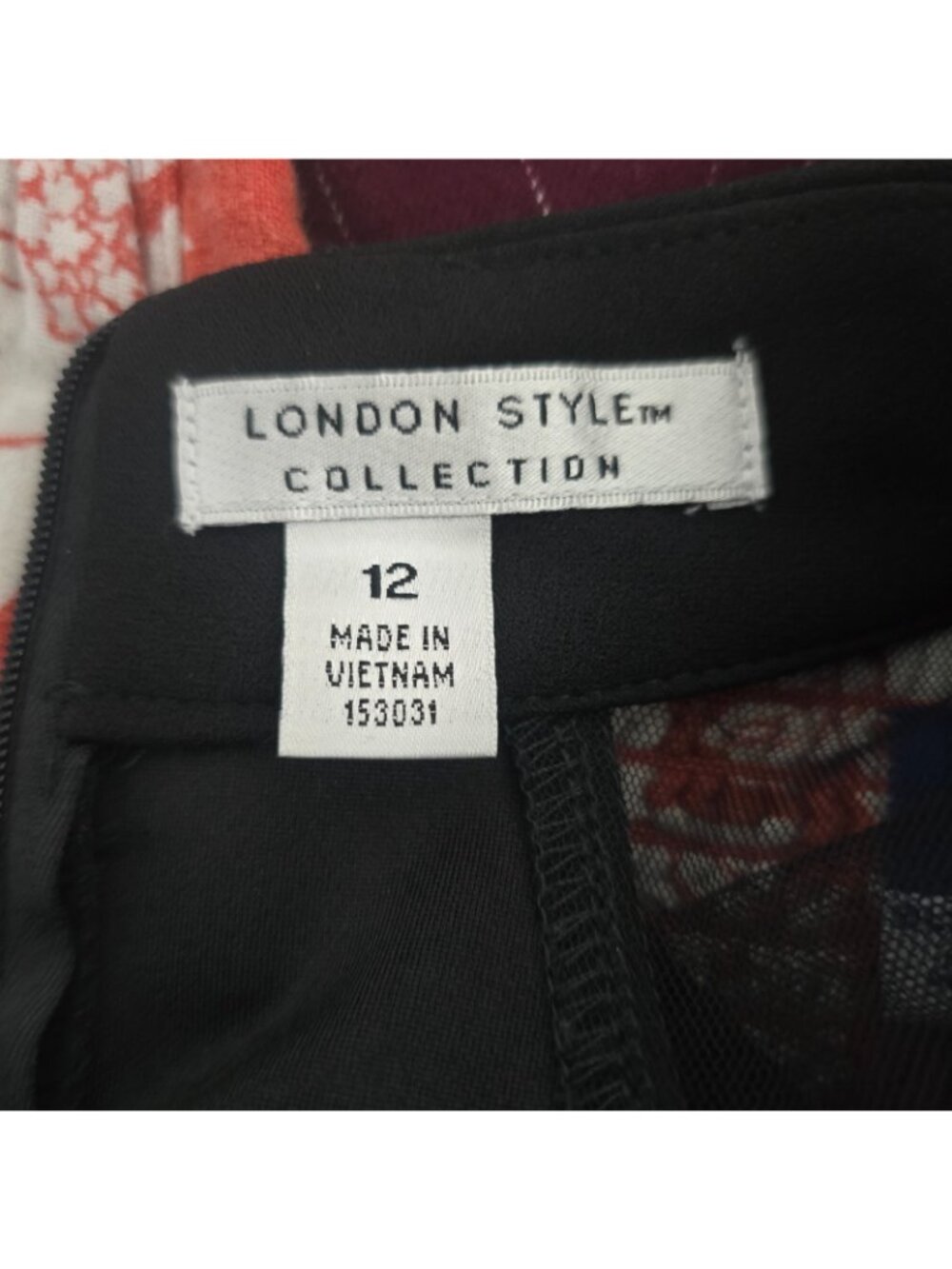 London Style Maxi Dress Women Size 12 Mesh Asymmetrical Neckline Black Slit - Picture 7 of 9